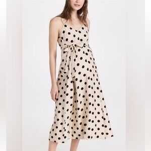 Hatch Maternity Cream and Black Tie Front Wrap Sundress (Medium)